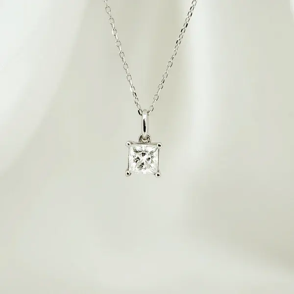 Aurora Princess Cut Necklace
