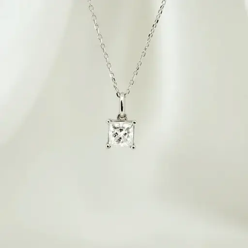 Aurora Princess Cut Necklace
